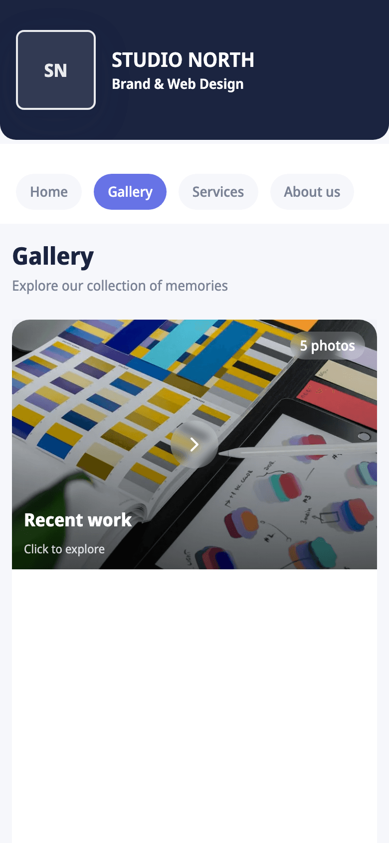 Studio North, a site built with Carder